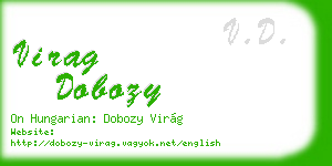 virag dobozy business card